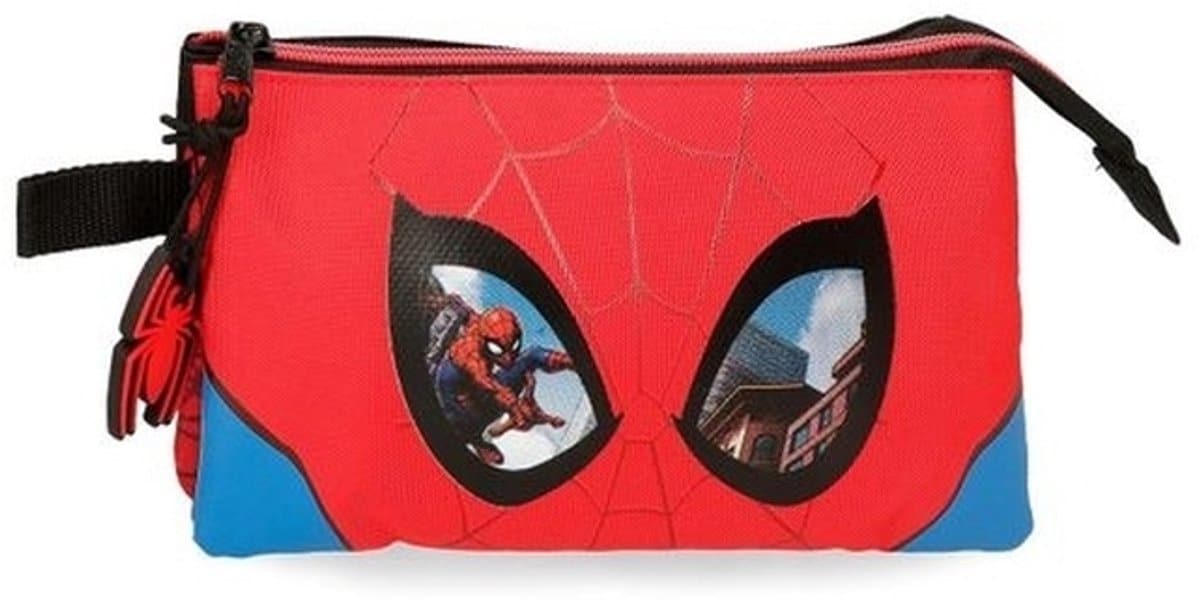 Jim jam etui marvel spiderman pennenetui 3 vakken met 2 ritsen