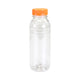 Fles transparant pet 330 cc + oranje dop (175 stuks)