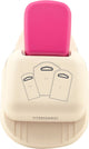 Vaessen creative pons - 3 in 1 label pons - 3,8 - 5 - 6,4 cm - hangtags - roze ivoor