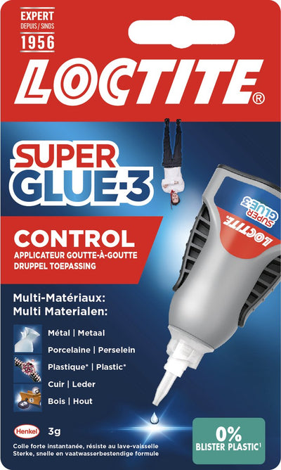 Loctite power control 3 g | superlijm - unieke doseerfles voor precieze toepassing | sterke secondelijm voor alles | multifunctioneel voor diverse materialen | gemakkelijk te gebruiken voor snelle reparaties en multitoepassingen - super glue