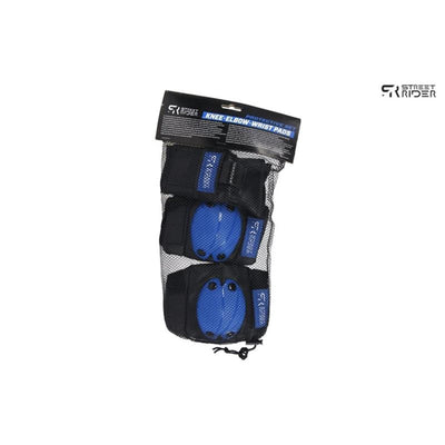Street rider beschermset s - blauw, 6dlg.