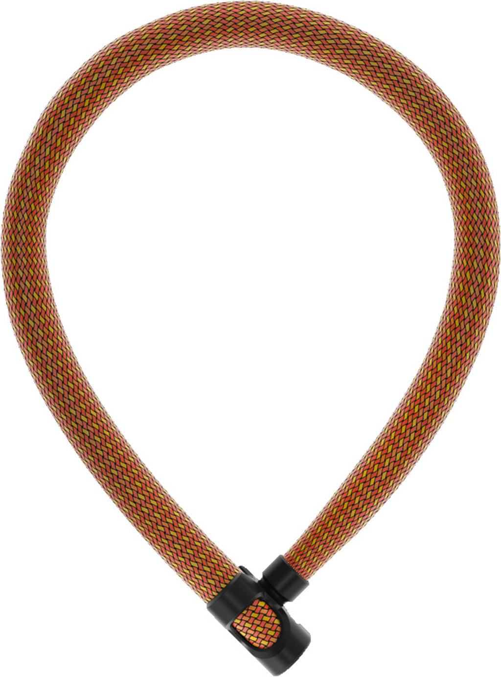 Abus IvyTex 7210 - Oranje Fietskettingslot, 85cm, Sleutelslot