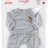 Corolle poppen joggingpak grijs kleine ontdekker 42cm - poppenkleding.