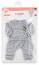 Corolle poppen joggingpak grijs kleine ontdekker 42cm - poppenkleding.