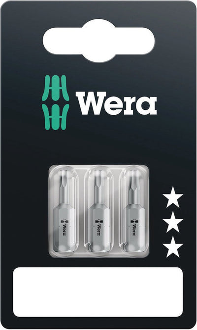 Wera 840 1 z set sb sis inbus-bit 2.0 mm, 2.5 mm, 3 mm gereedschapsstaal gelegeerd, taai d 6.3 3 stuk(s)