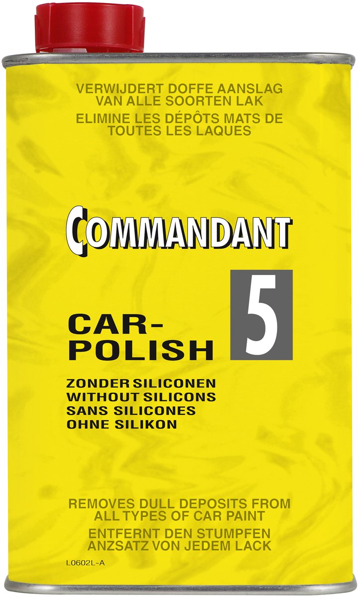 Commandant car polish 5 - polijstmiddel - verwijdert aanslag - geeft glans - voor alle soorten lak - 500ml