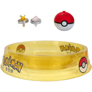 Battle spinner 2 pack with stadium pikachu #1, mew, poke ball poke ball