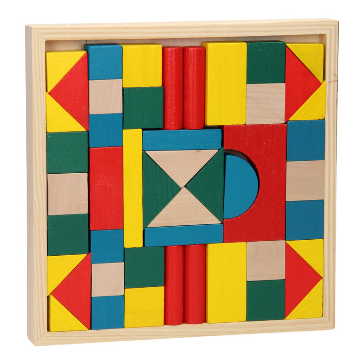 Houten bouwblokken, 48dlg.