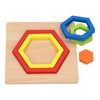 Houten vormenpuzzel - zeshoek