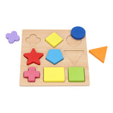 Houten vormenpuzzel, 9st. - afbeelding 2