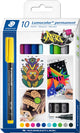 Merkloos sans marque staedtler lumocolor permanent pen f 318 - etui met 10 kleuren
