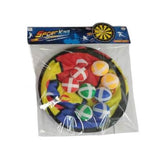 Lobbes mega dartbord klittenband, 8 ballen - afbeelding 2
