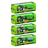 Lobbes speelgoed bv die-cast groene trekker met aanhanger en pull-backfunctie - afbeelding 2