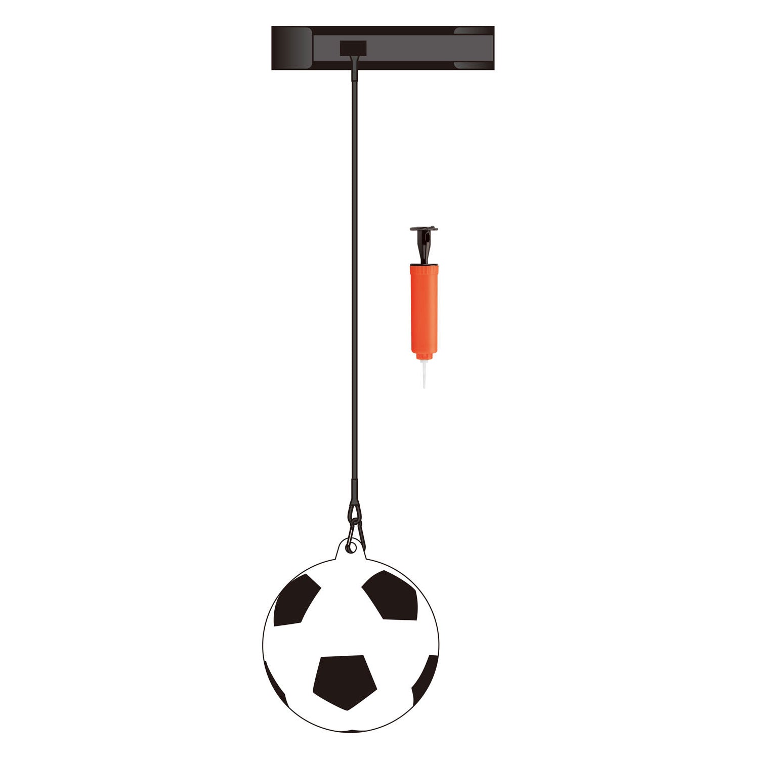 Voetbaltrainer aan koord