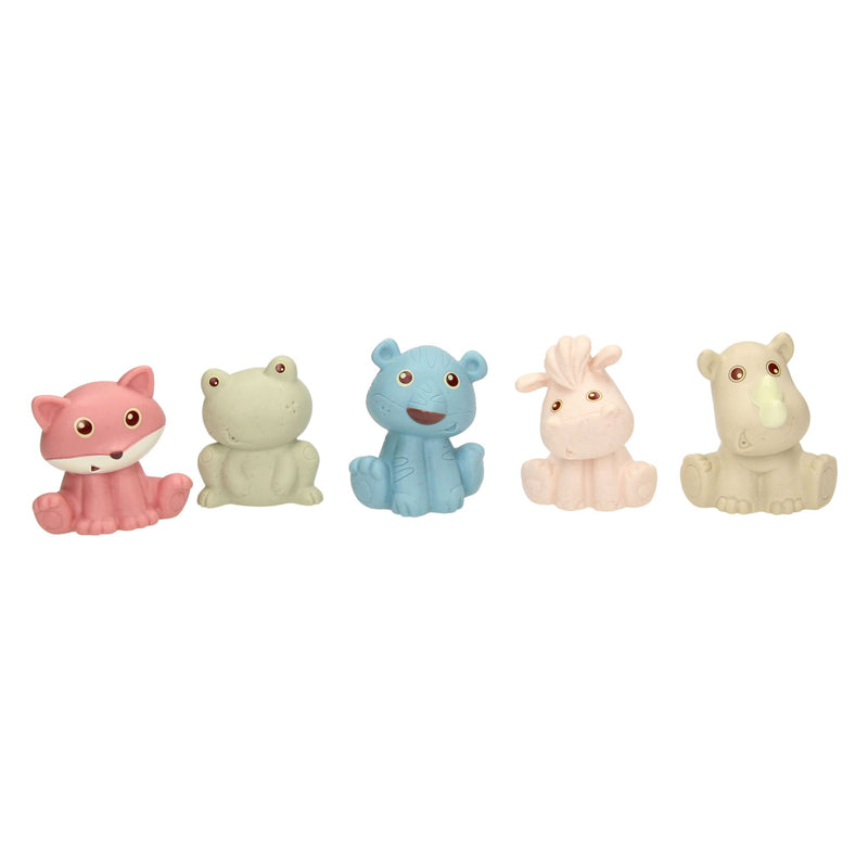 Lobbes badspeelgoed baddieren familie pastel 9-delig veilig babybad.