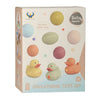 Badspeelgoed set met sensorische badballen badeendjes pastel