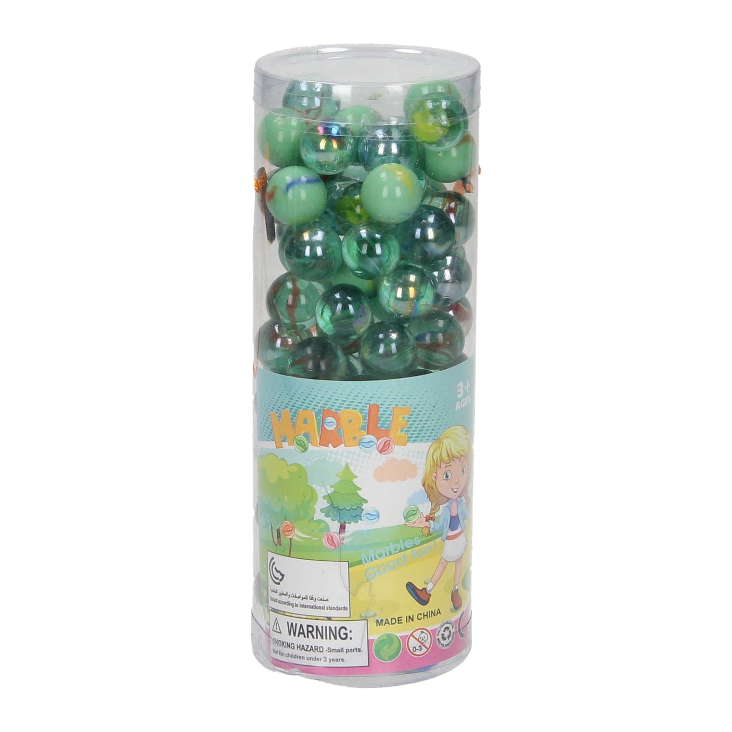 Knikkers mix in koker