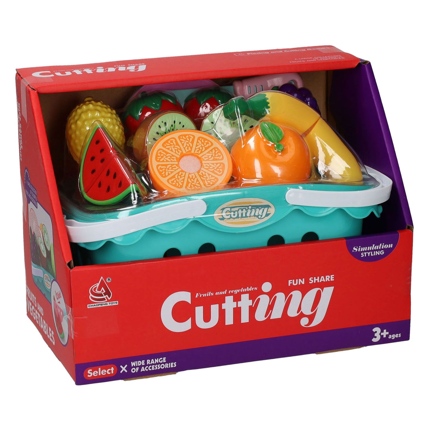 Snijfruit in winkelmand