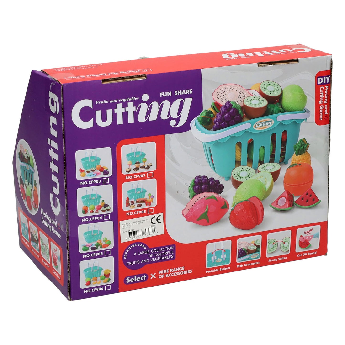 Snijfruit in winkelmand