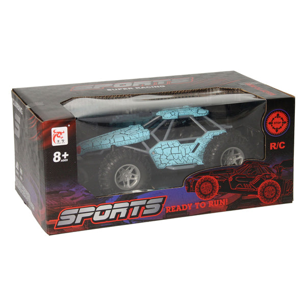 Rc rc bestuurbare auto met rookfunctie blauw