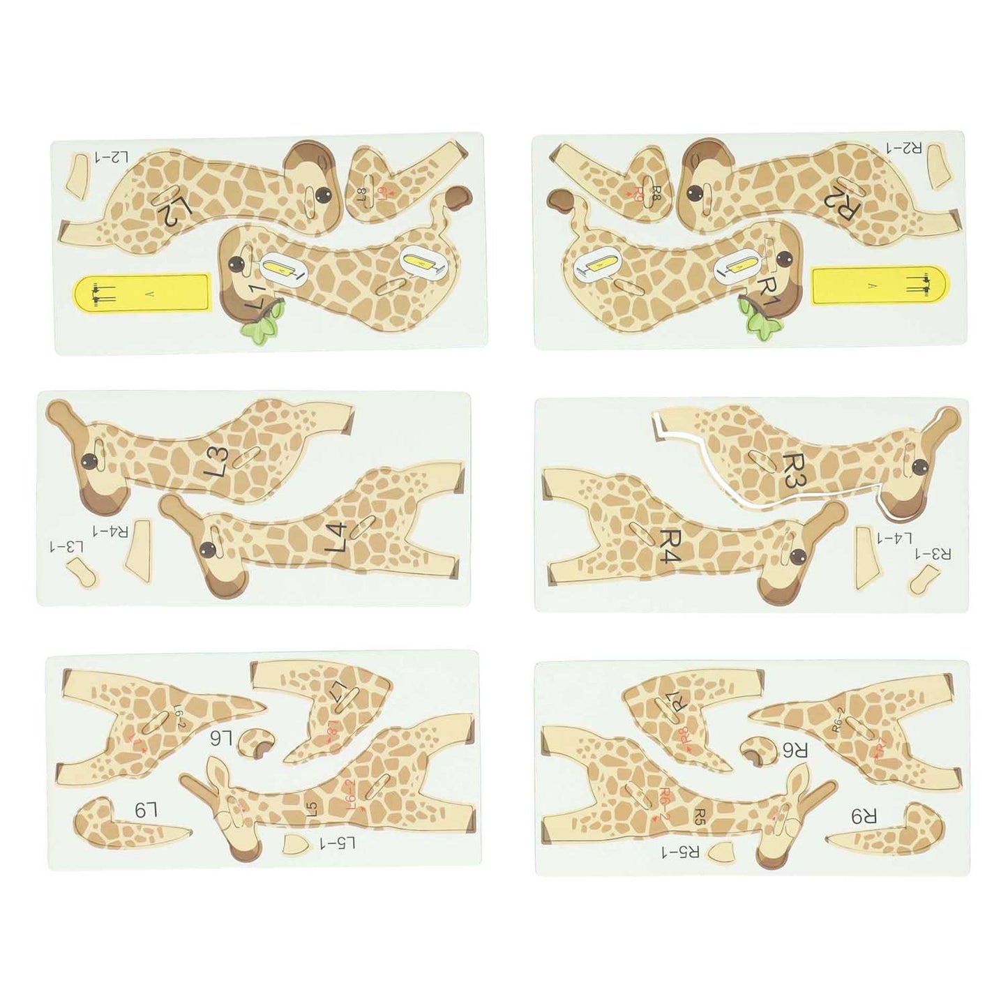 3d puzzel giraffe, 30st.