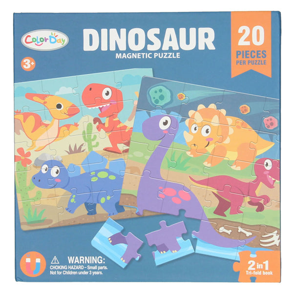 Magnetisch puzzelboek dino