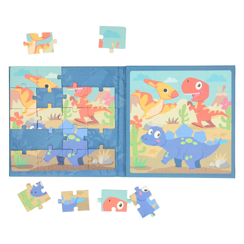 Magnetisch puzzelboek dino