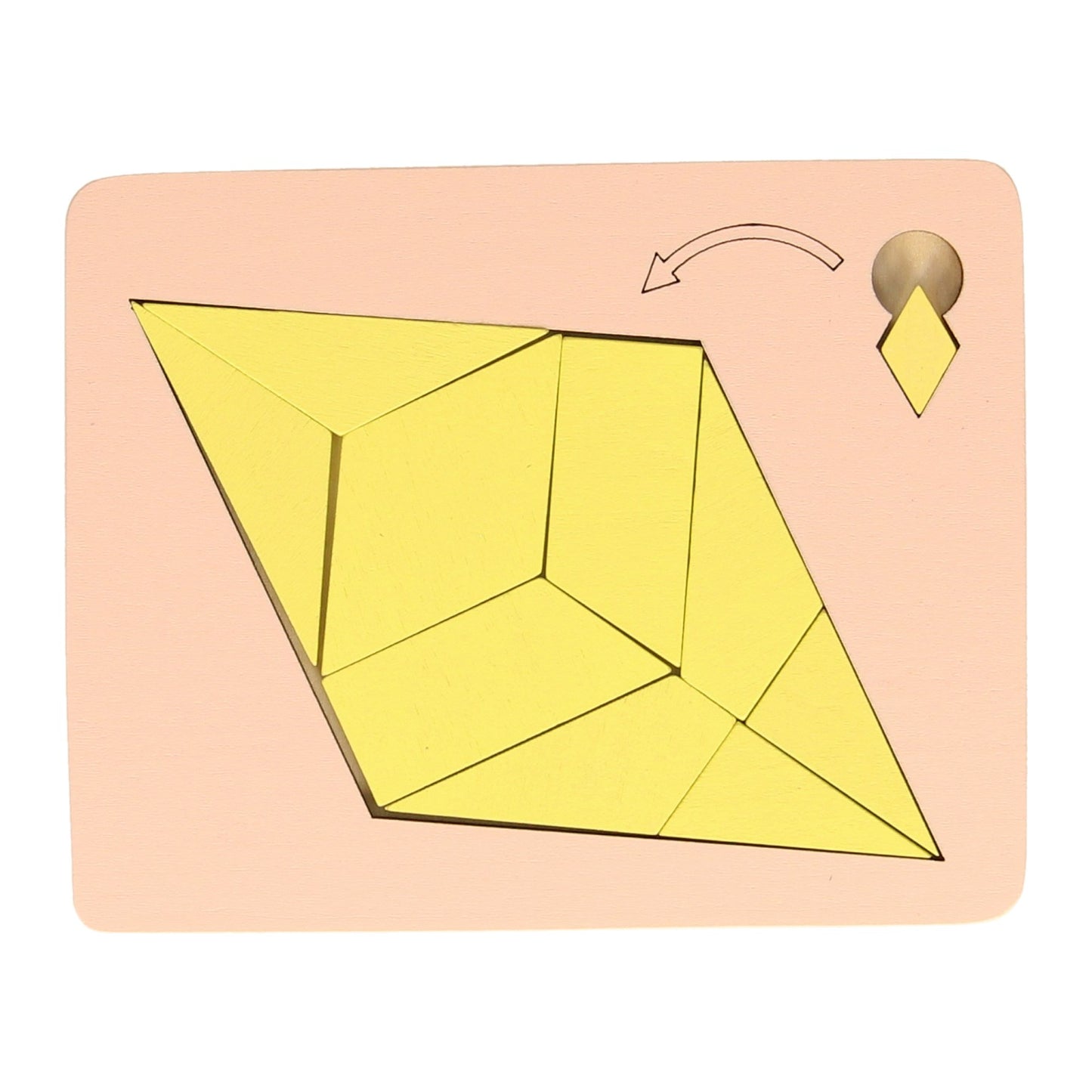 Houten impossible denkpuzzel