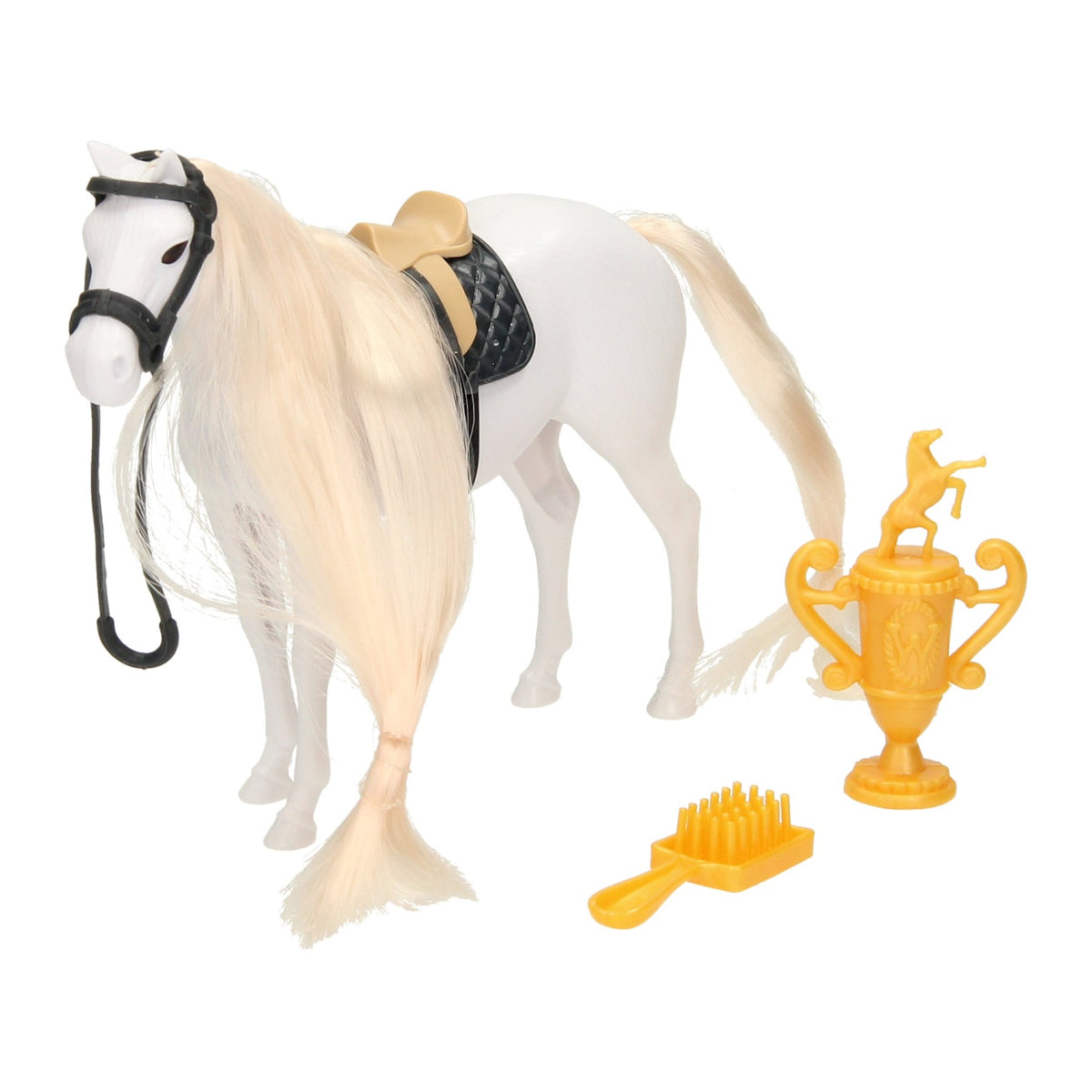 Paard met kammetje en beker