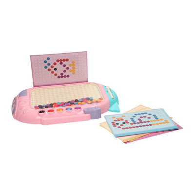 Lobbes speelgoed bv kleuren buttons spel met magnetische pen roze
