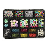 Sieraden maken kralenset pastel metallic - afbeelding 2
