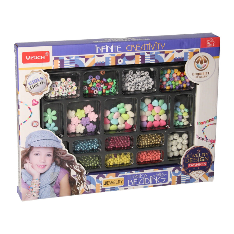 Sieraden maken kralenset pastel metallic