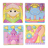 Knutselset mozaïek prinses maken, 4 platen - afbeelding 3