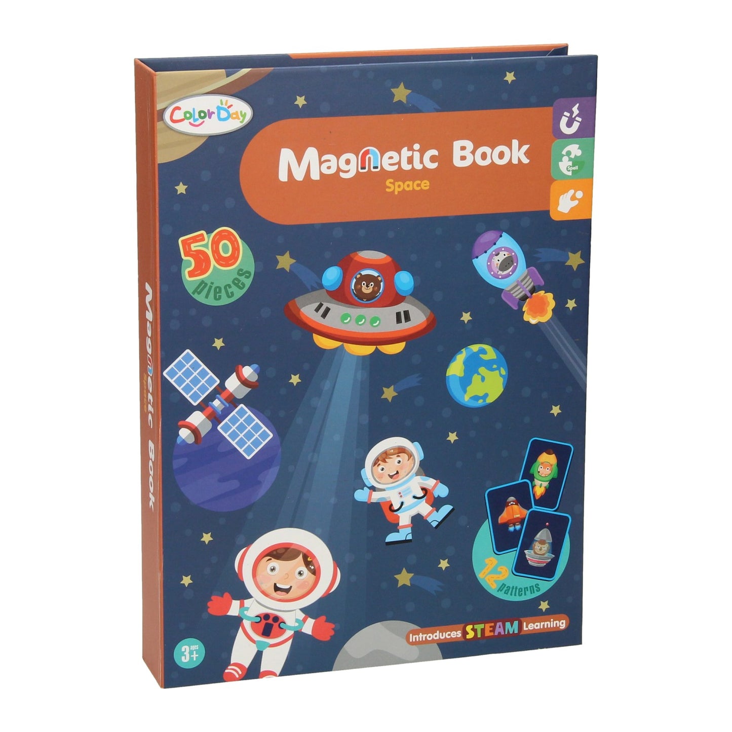 Lobbes speelgoed bv magnetisch boek - ruimtevaart, 50dlg.