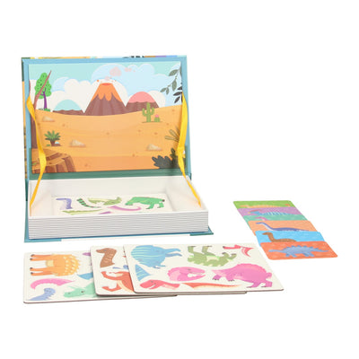 Lobbes speelgoed bv magnetisch boek - dinosaurus, 36dlg.