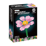 Lobbes metalen bouwset roze bloem - afbeelding 2