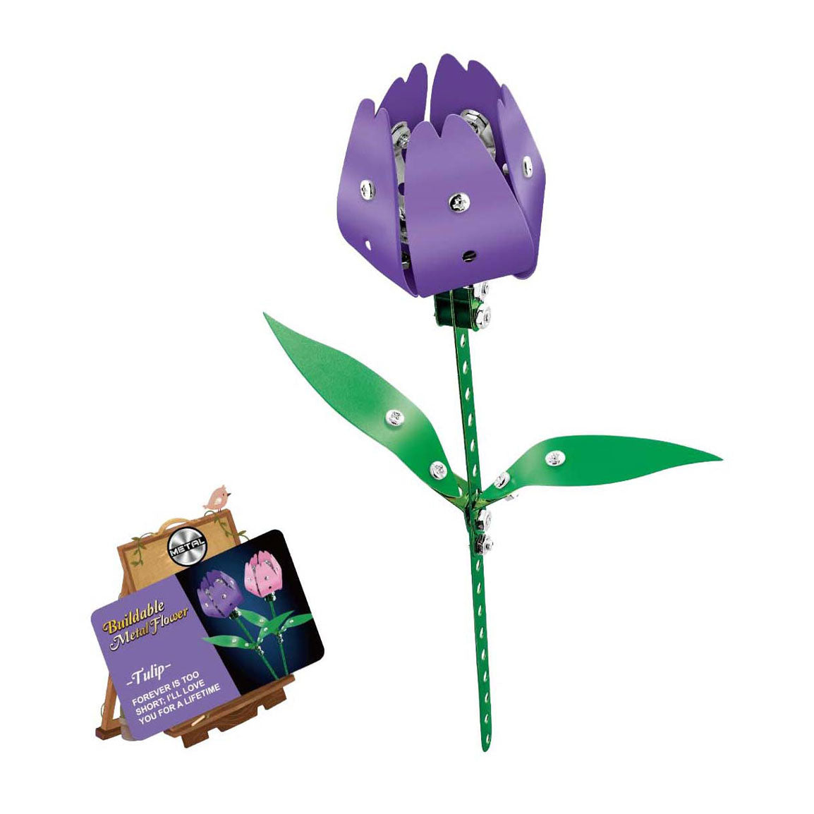 Lobbes metalen bouwset tulp
