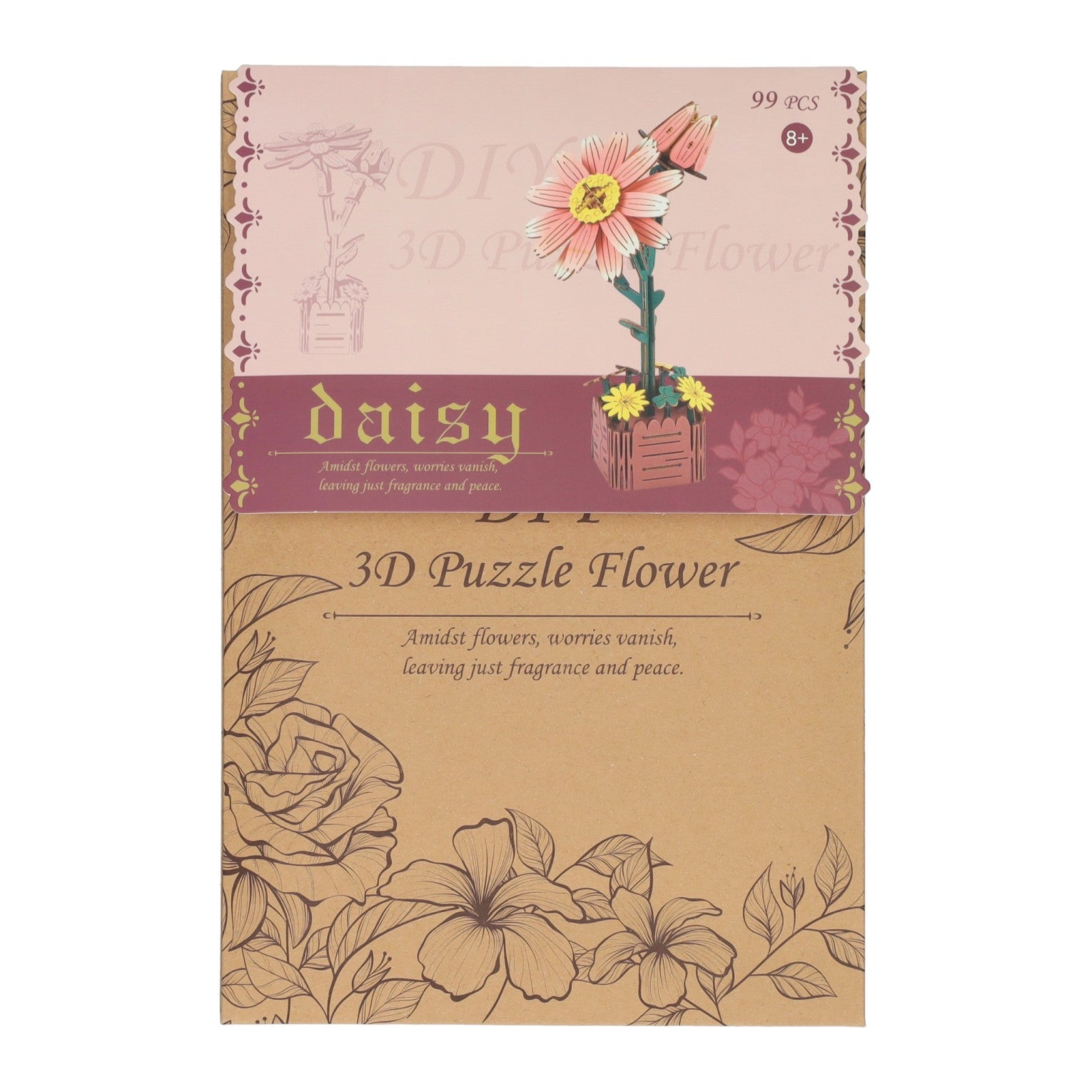Lobbes houten 3d bouwpakket daisy flower - 99dlg.
