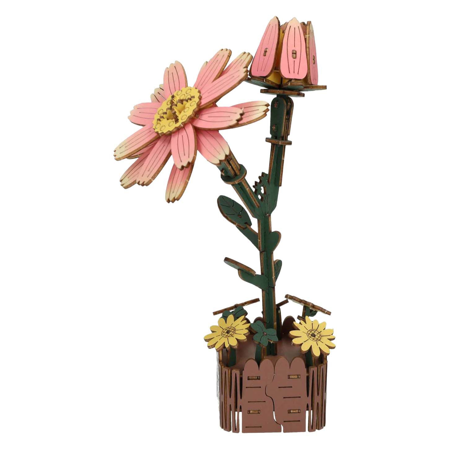 Lobbes speelgoed bv lobbes houten bouwset madeliefje 3d - educatief speelgoed bloemen.