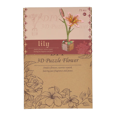 Lobbes speelgoed bv lobbes houten bouwpakket lelie 3d - creatief speelgoed bloemen.