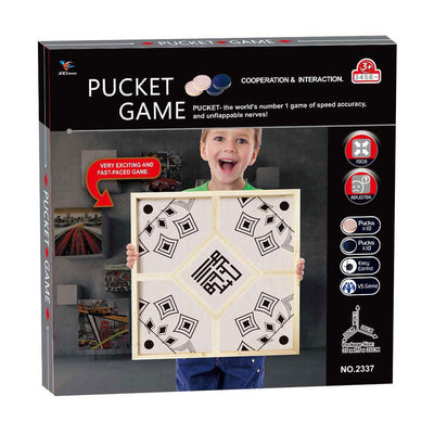 Houten puck schietspel - 4 spelers