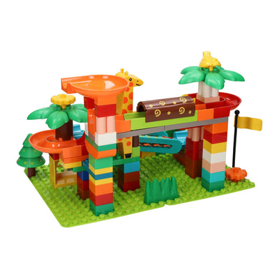 Bouwblokken muzikale ballenbaan jungle - 109dlg.