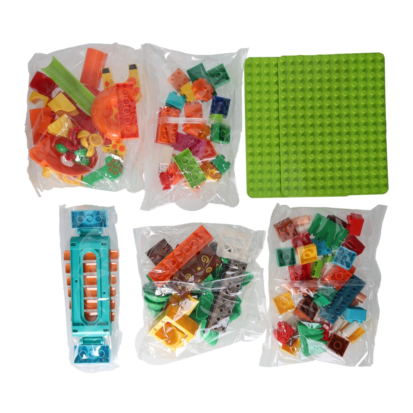 Bouwblokken muzikale ballenbaan jungle - 109dlg.