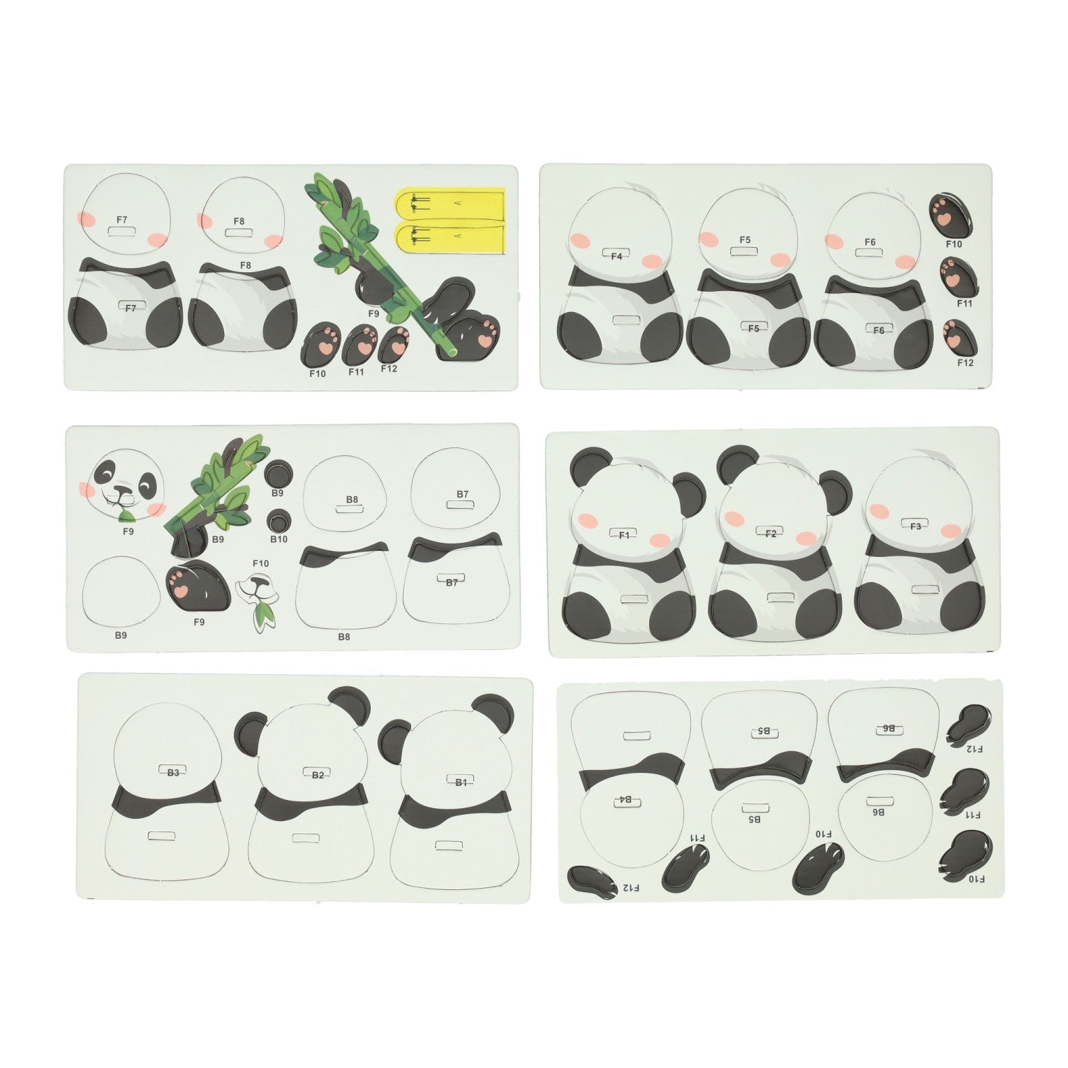 Diy 3d model puzzel - panda