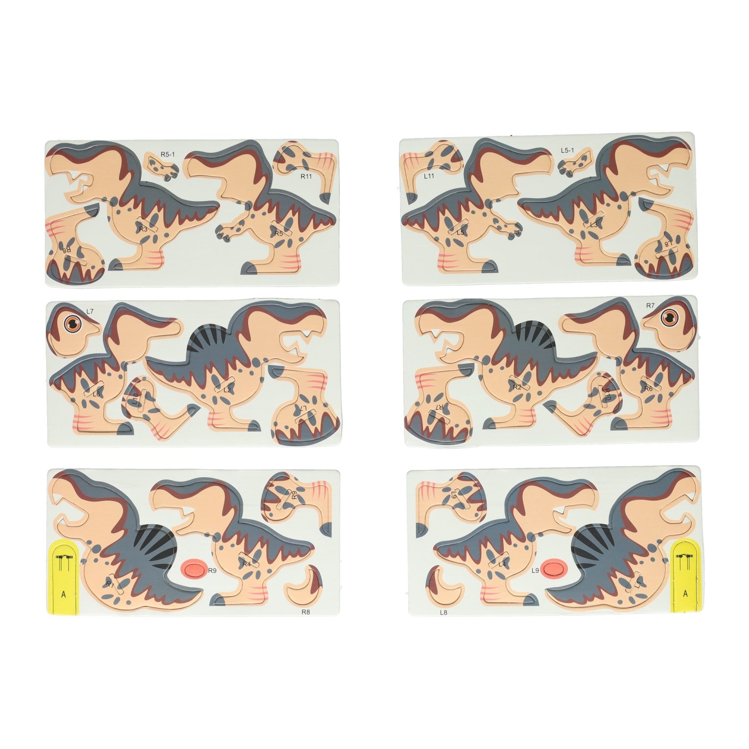 Diy 3d model puzzel - dino
