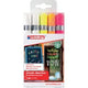 Edding 4095 krijtstiften wit 2x, neonroze, neonoranje, neongeel - 5 stuks raamstiften - krijtmarkers - ronde punt 2-3 mm - krijtstift voor krijtborden, uitwisbaar - voor het schrijven op ruiten, glas, spiegels