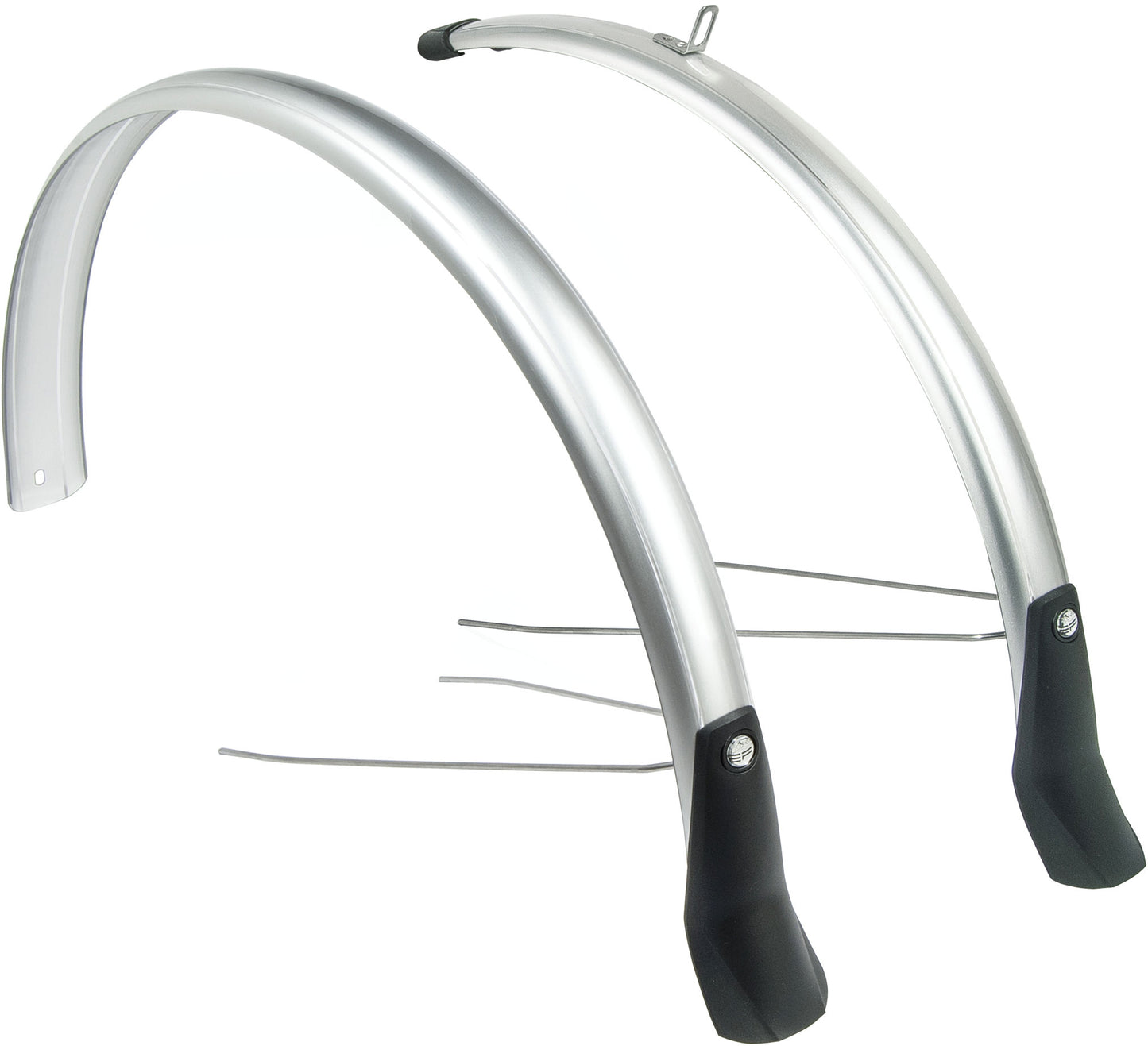 Eurofender Spatbordset Snello 28 x 51 mm zilver