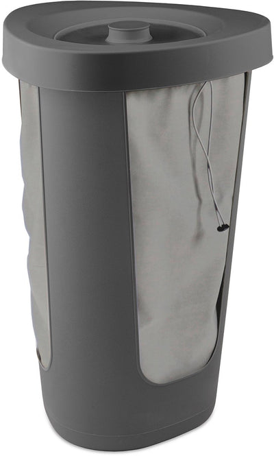 Rotho fabu statiegeld flessenbak -50 liter - incl 2 wasbare binnenzakken - handig te vervoeren - antraciet
