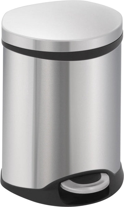 Eko - shell bin pedaalemmer 6 liter - stainless steel plastic - mat rvs - prullenbak