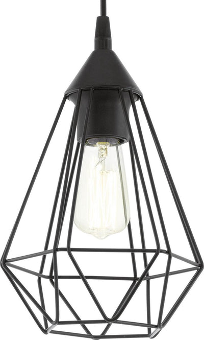 Eglo tarbes hanglamp - e27 - ø 17,5 cm - zwart
